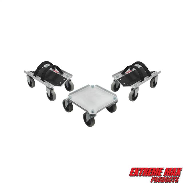 Extreme Max 5800.0225 V-Slides Snowmobile Dolly System - Aluminum, Silver